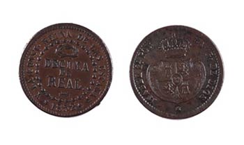 1852 y 1853. Isabel II. Segovia. 1 décima ... 