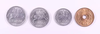 Lote de 5 y 10 céntimos año 1940, 1941, ... 