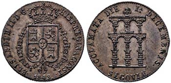 1843. Isabel II. Segovia. Mayoría de edad. ... 