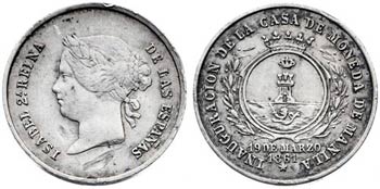 1861. Isabel II. Manila. Inauguración de la ... 