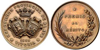 1884. Alfonso XII. Vitoria. 56,73 g. Ø47 ... 