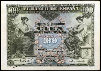1906. 100 pesetas. (Ed. B97) (Ed. 313). 30 ... 