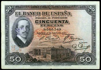 1927. 50 pesetas. (Ed. B115) (Ed. 332). 17 ... 