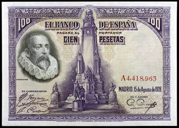 1928. 100 pesetas. (Ed. C6a) (Ed. 355a). 15 ... 