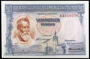 1936. 25 pesetas. (Ed. C18a) (Ed. 367a). 31 ... 