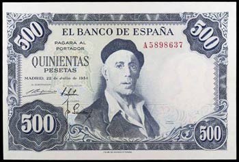 1954. 500 pesetas. (Ed. D69a) (Ed. 468a). 22 ... 