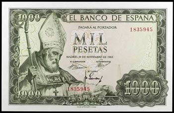 1965. 1000 pesetas. (Ed. D72) (Ed. 471). 19 ... 