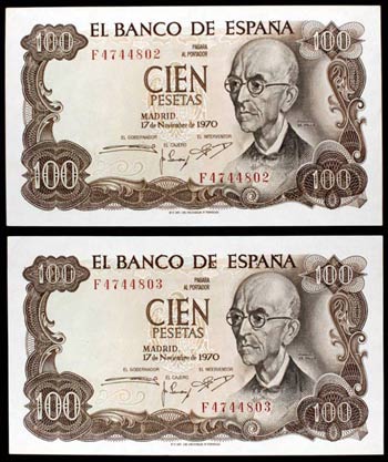 1970. 100 pesetas. (Ed. D73a). 17 de ... 