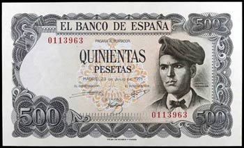 1971. 500 pesetas. (Ed. D74) (Ed. 473). 23 ... 