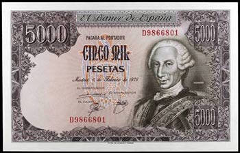 1976. 5000 pesetas. (Ed. E1a) (Ed. 475a). 6 ... 