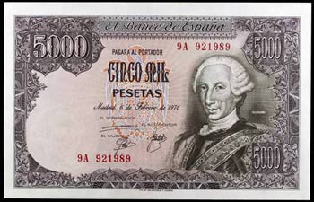 1976. 5000 pesetas. (Ed. E1b) (Ed. 475b). 6 ... 