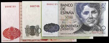 1979 y 1980. 500, 1000 y 2000 pesetas. 3 ... 