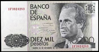 1985. 10000 pesetas. (Ed. E7a) (Ed. 481a). ... 