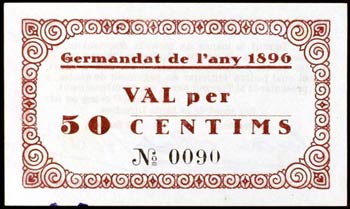 Barcelona. Germandat de lany 1896. 50 ... 