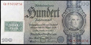 1935. Alemania. Reichsbank. 100 reichsmark. ... 