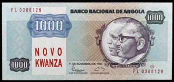 s/d (1987). Angola. Banco Nacional. 1000 ... 