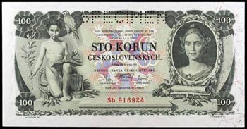 1931. Checoslovaquia. Banco Nacional. 100 ... 