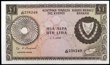 1975. Chipre. Banco Central. 1 libra. (Pick ... 
