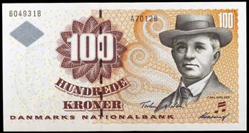 2001. Dinamarca. Banco Nacional. 100 ... 