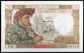 1941. Francia. Banco de Francia. 50 francos. ... 