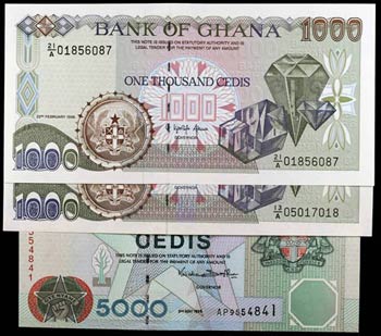 1995, 1996 y 1998. Ghana. Banco de Ghana. ... 