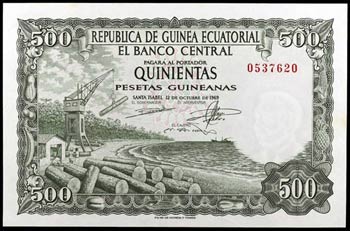 1969. Guinea Ecuatorial. Banco Central. 500 ... 