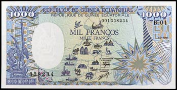 1985. Guinea Ecuatorial. Banco de los ... 