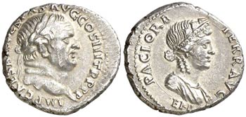 (71 d.C.). Vespasiano. Éfeso. Denario. ... 