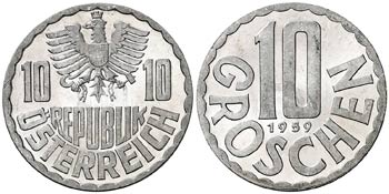 1959. Austria. 5 groschen. (Kr. 2878). 1,08 ... 
