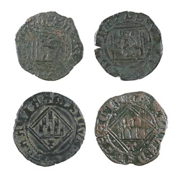 Enrique IV (1454-1474). Lote de 4 blancas de ... 