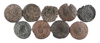 Felipe IV. Lote de 9 monedas de 16 ... 