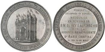 1888. Alfonso XIII. (Barcelona). Medalla de ... 