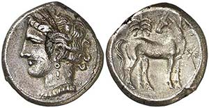 (300-264 a.C.). Zeugitana. Cartago. Shekel. ... 