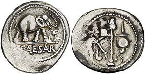 (54-51 a.C.). Julio César. Denario. (Spink ... 