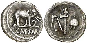 (54-51 a.C.). Julio César. Denario. (Spink ... 