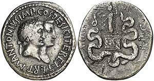 (39 a.C.). Marco Antonio y Octavia. Efeso. ... 