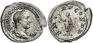 (238 d.C.). Gordiano I, Africano. Denario. ... 