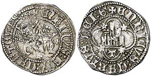 Enrique IV (1454-1474). Toledo. Medio real. ... 