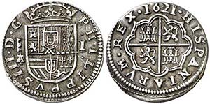 1621. Felipe III. Segovia. A. 1 real. (AC. ... 