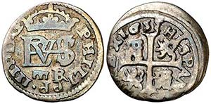 1655/4/3. Felipe IV. Segovia. BR. 1/2 real. ... 