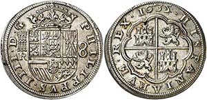 1635/4. Felipe IV. Segovia. R. 8 reales. ... 