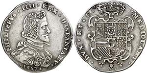 1657. Felipe IV. Milán. 1 felipe. (Vti. 15) ... 