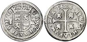 1686. Carlos II. Segovia. BR. 1/2 real. (AC. ... 