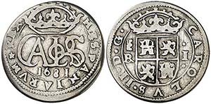 1681. Carlos II. Segovia. BR. 1 real. (AC. ... 