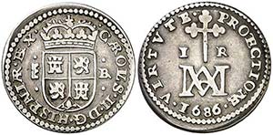 1686. Carlos II. Segovia. BR. 1 real. (AC. ... 