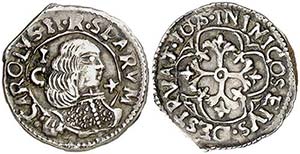 1695. Carlos II. Cagliari. 1 real. (Vti. ... 