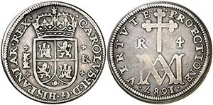 1687. Carlos II. Segovia. BR. 4 reales. (AC. ... 