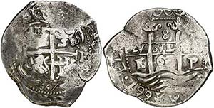 1667. Carlos II. Potosí. E. 8 reales. (AC. ... 