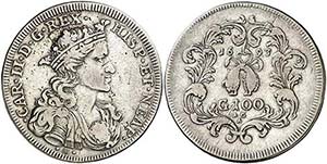 1693. Carlos II. Nápoles. AG/A. 1 ducatón. ... 