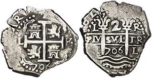 1706. Felipe V. Lima. R. 2 reales. (AC. ... 
